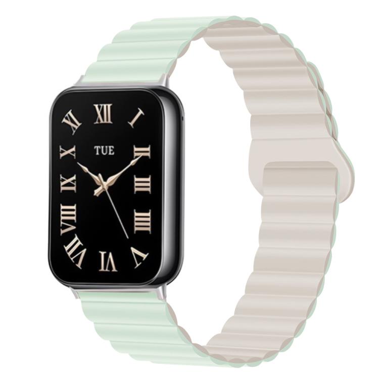 For Xiaomi Band 10 Pro / Redmi Watch 6 / 5 Two Color Reverse Buckle Magnetic Silicone Watch Band