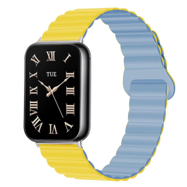 For Xiaomi Band 10 Pro / Redmi Watch 6 / 5 Two Color Reverse Buckle Magnetic Silicone Watch Band