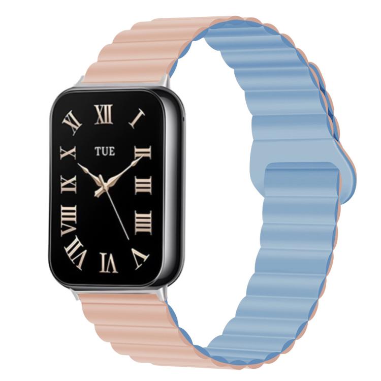 For Xiaomi Band 10 Pro / Redmi Watch 6 / 5 Two Color Reverse Buckle Magnetic Silicone Watch Band