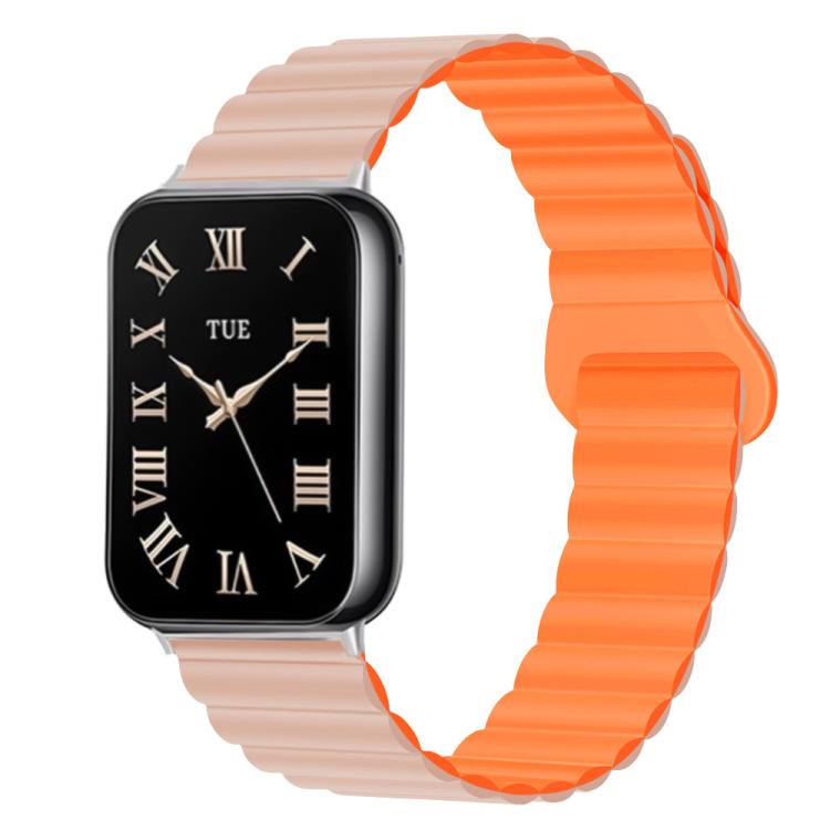 For Xiaomi Band 10 Pro / Redmi Watch 6 / 5 Two Color Reverse Buckle Magnetic Silicone Watch Band