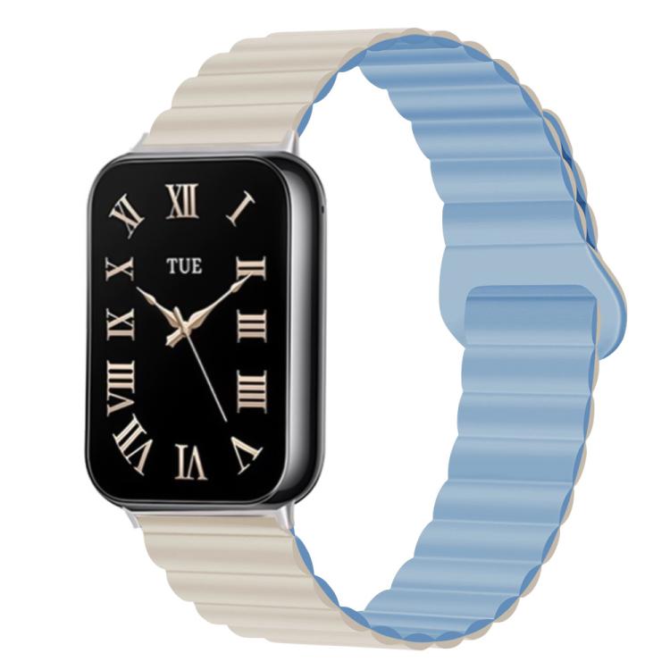 For Xiaomi Band 10 Pro / Redmi Watch 6 / 5 Two Color Reverse Buckle Magnetic Silicone Watch Band