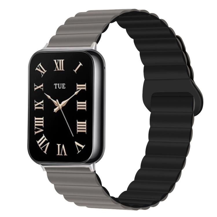 For Xiaomi Band 10 Pro / Redmi Watch 6 / 5 Two Color Reverse Buckle Magnetic Silicone Watch Band