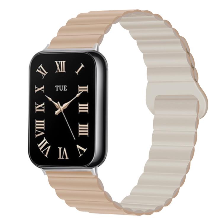 For Xiaomi Band 10 Pro / Redmi Watch 6 / 5 Two Color Reverse Buckle Magnetic Silicone Watch Band