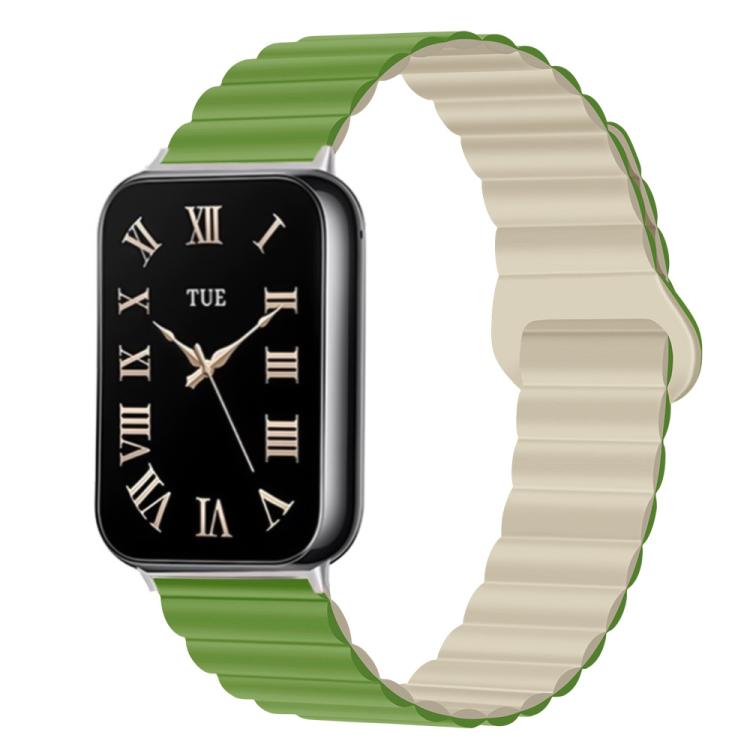 For Xiaomi Band 10 Pro / Redmi Watch 6 / 5 Two Color Reverse Buckle Magnetic Silicone Watch Band
