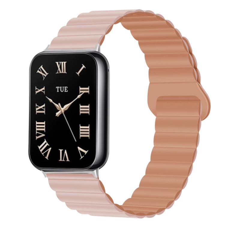 For Xiaomi Band 10 Pro / Redmi Watch 6 / 5 Two Color Reverse Buckle Magnetic Silicone Watch Band