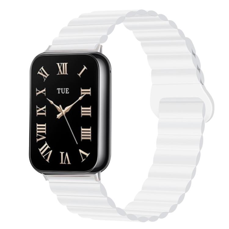 For Xiaomi Band 10 Pro / Redmi Watch 6 / 5 Solid Color Reverse Buckle Magnetic Silicone Watch Band