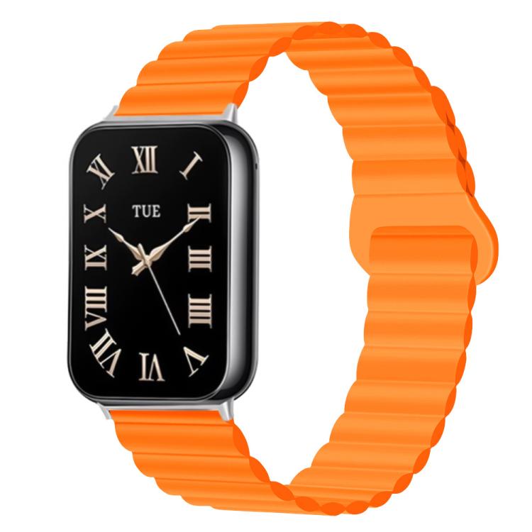 For Xiaomi Band 10 Pro / Redmi Watch 6 / 5 Solid Color Reverse Buckle Magnetic Silicone Watch Band