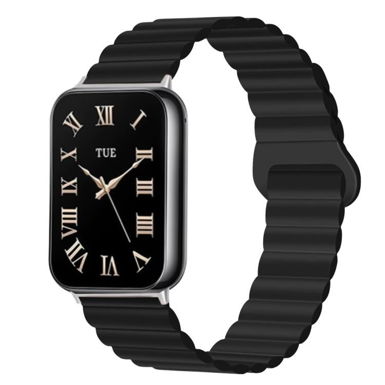 For Xiaomi Band 10 Pro / Redmi Watch 6 / 5 Solid Color Reverse Buckle Magnetic Silicone Watch Band