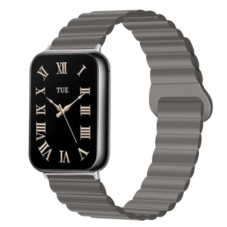 For Xiaomi Band 10 Pro / Redmi Watch 6 / 5 Solid Color Reverse Buckle Magnetic Silicone Watch Band