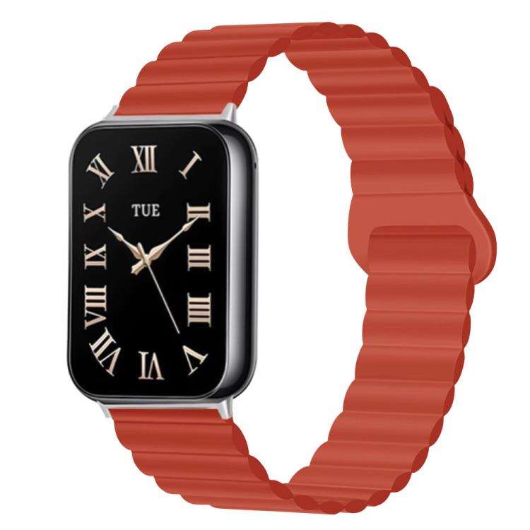 For Xiaomi Band 10 Pro / Redmi Watch 6 / 5 Solid Color Reverse Buckle Magnetic Silicone Watch Band