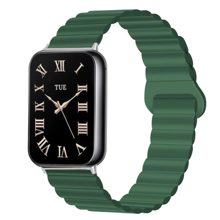 For Xiaomi Band 10 Pro / Redmi Watch 6 / 5 Solid Color Reverse Buckle Magnetic Silicone Watch Band