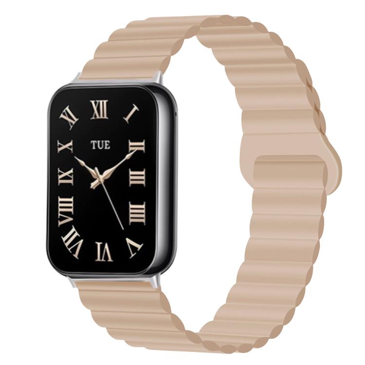 For Xiaomi Band 10 Pro / Redmi Watch 6 / 5 Solid Color Reverse Buckle Magnetic Silicone Watch Band