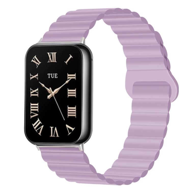 For Xiaomi Band 10 Pro / Redmi Watch 6 / 5 Solid Color Reverse Buckle Magnetic Silicone Watch Band