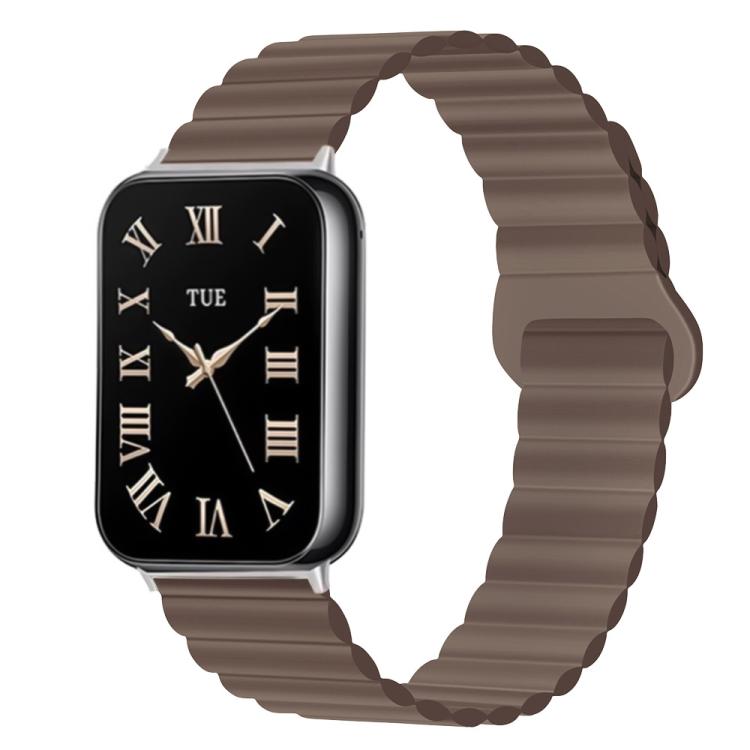 For Xiaomi Band 10 Pro / Redmi Watch 6 / 5 Solid Color Reverse Buckle Magnetic Silicone Watch Band