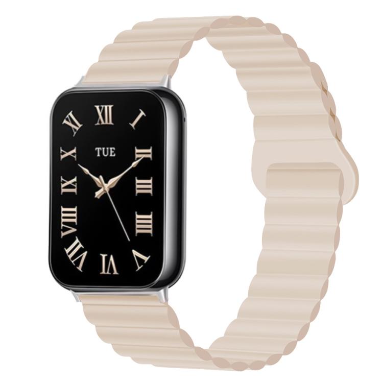 For Xiaomi Band 10 Pro / Redmi Watch 6 / 5 Solid Color Reverse Buckle Magnetic Silicone Watch Band