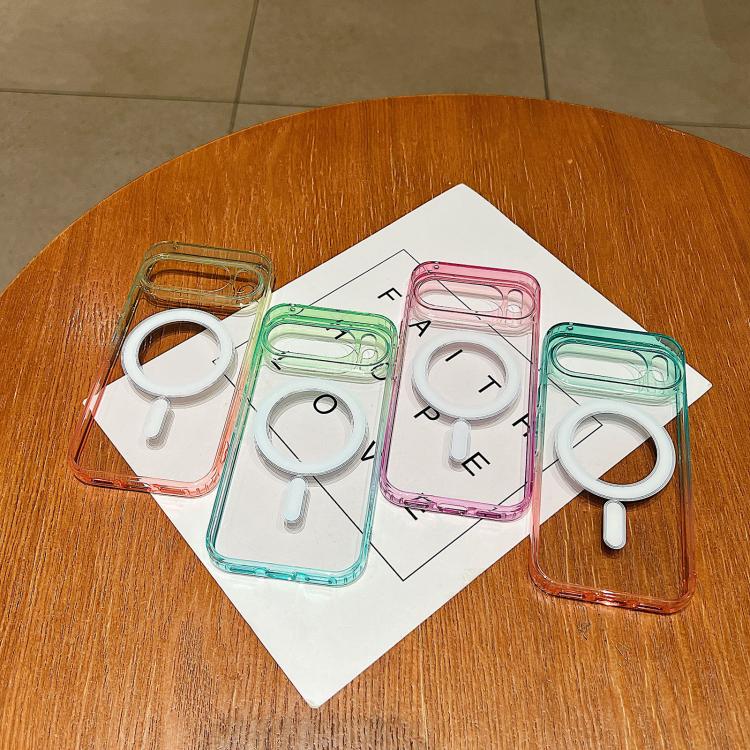 For Google Pixel 10 Pro Contrast Color Gradient Transparent MagSafe Phone Case