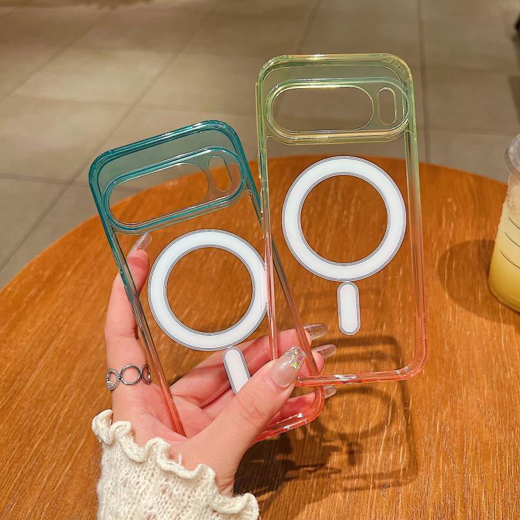 For Google Pixel 10 Pro Contrast Color Gradient Transparent MagSafe Phone Case