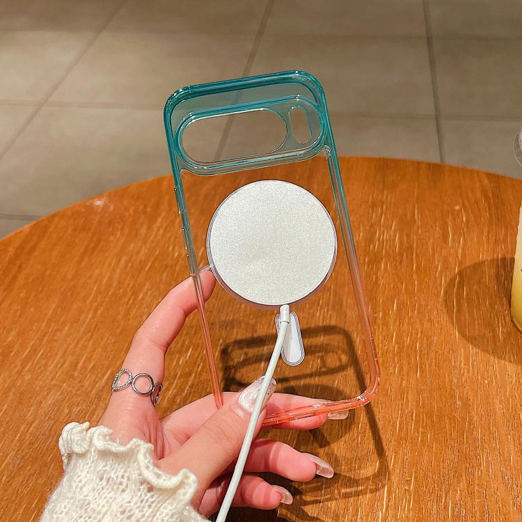For Google Pixel 10 Pro Contrast Color Gradient Transparent MagSafe Phone Case