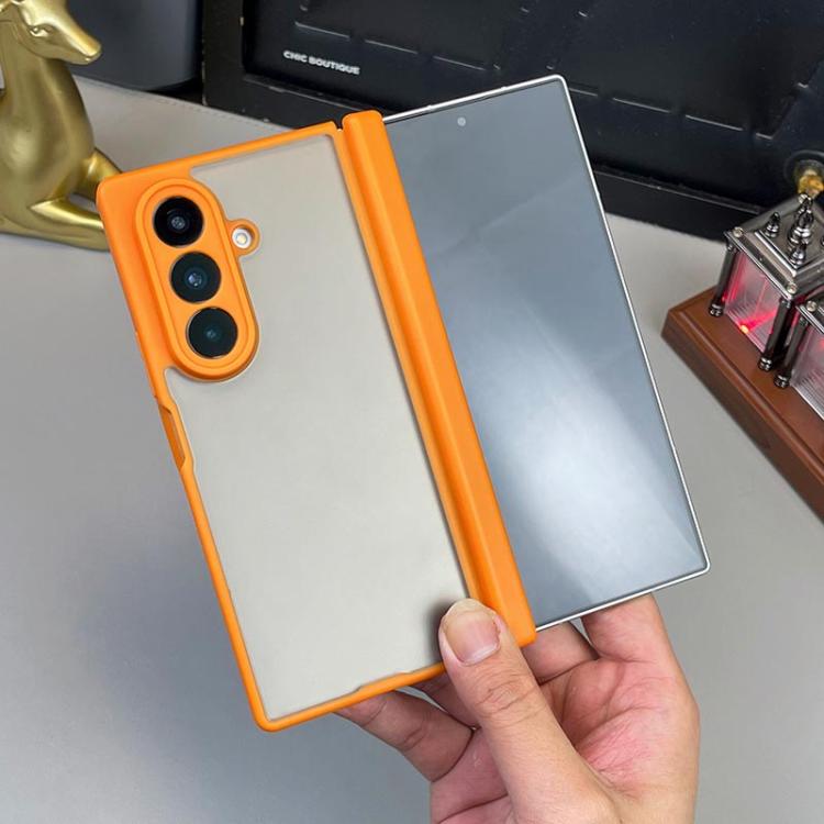 For Samsung Galaxy Z Fold7 5G Matte Skin Feel Dual Axis Folding Phone Case