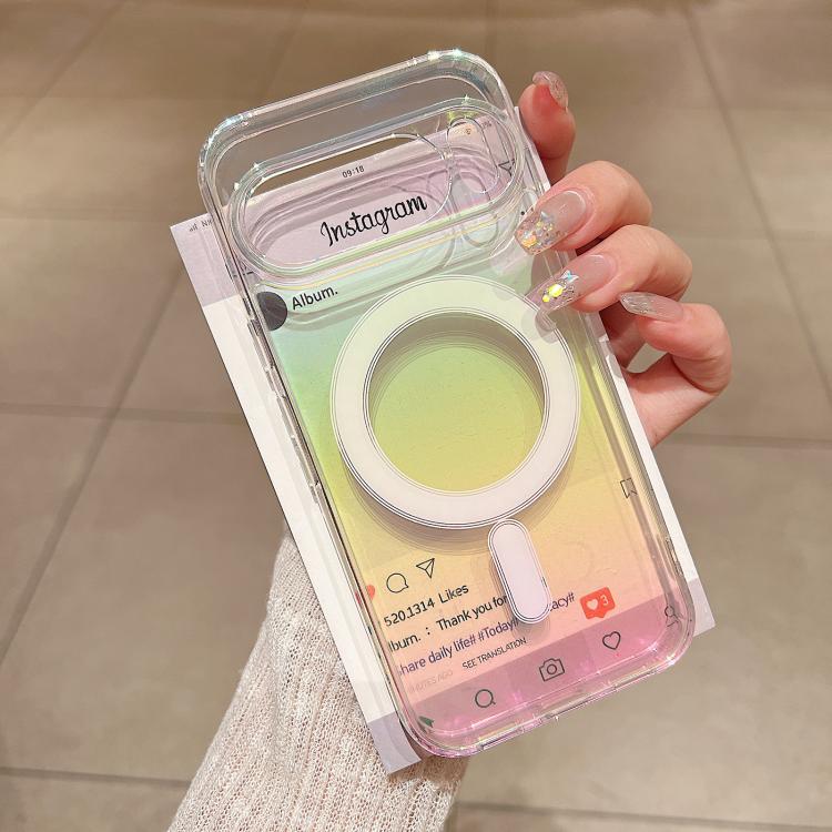 For Google Pixel 10 Pro Gradient Color MagSafe Airbag Full Coverage Phone Case - Rainbow