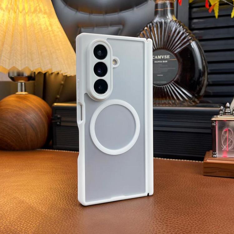 For Samsung Galaxy Z Fold7 5G Matte Skin Feel MagSafe Dual Axis Folding Phone Case