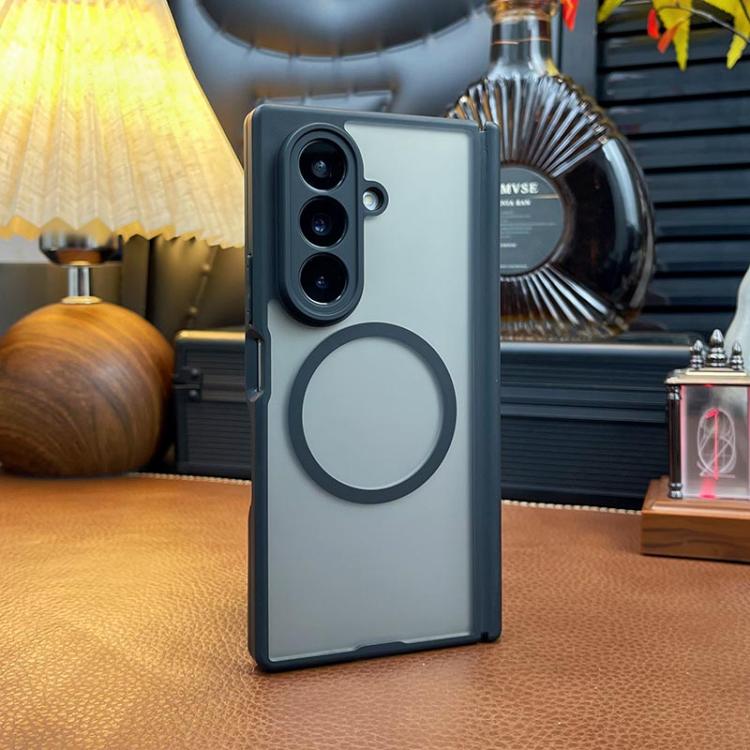 For Samsung Galaxy Z Fold7 5G Matte Skin Feel MagSafe Dual Axis Folding Phone Case