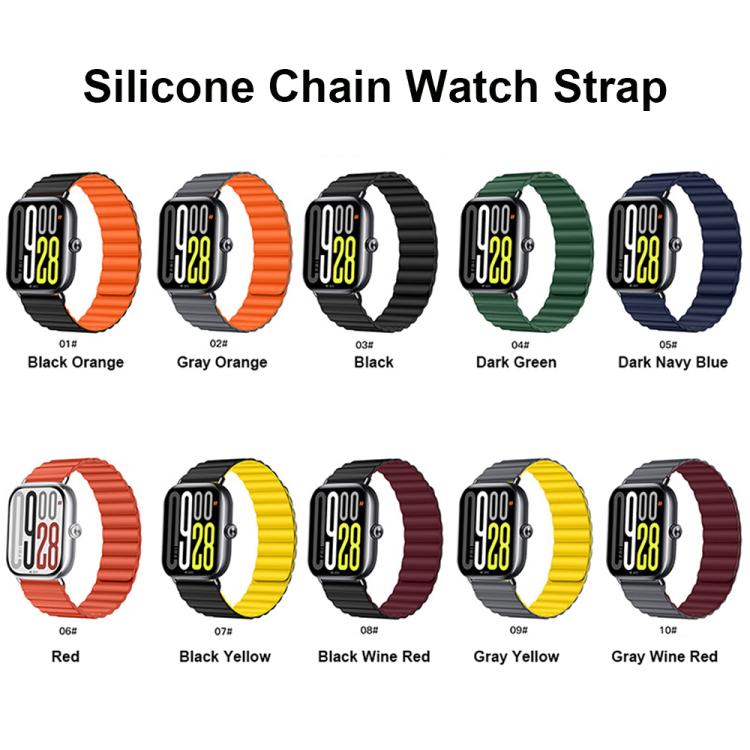 For Xiaomi Band 10 Pro / Redmi Watch 6 / 5 Magnetic Loop Soft Silicone Watch Band