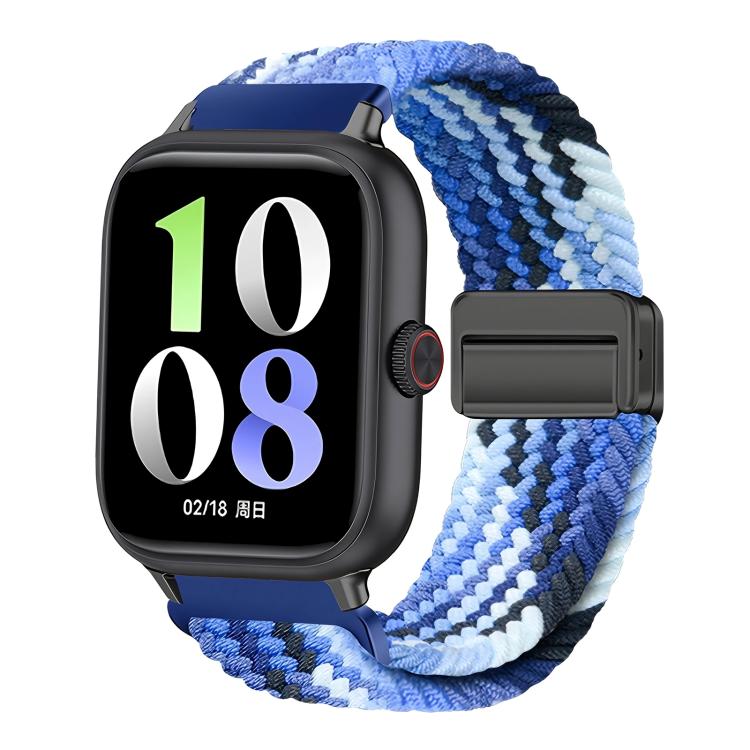 For Honor Watch X5 Magnetic Buckle Elastic Nylon Braided Watch Band