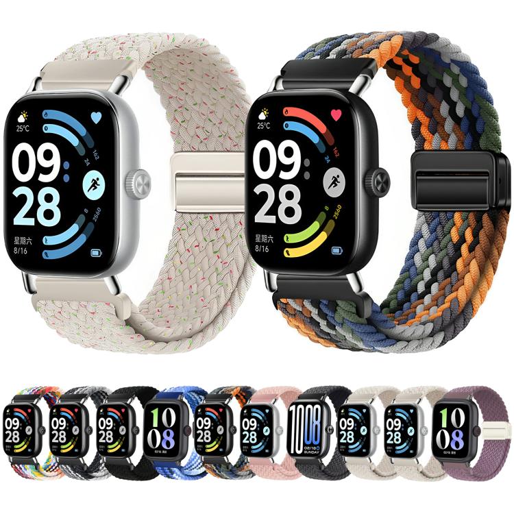 For Honor Watch X5 Magnetic Buckle Elastic Nylon Braided Watch Band