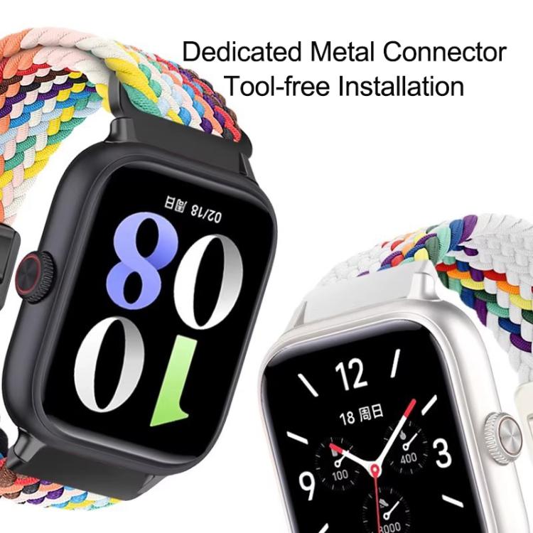 For Honor Watch X5 Magnetic Buckle Elastic Nylon Braided Watch Band
