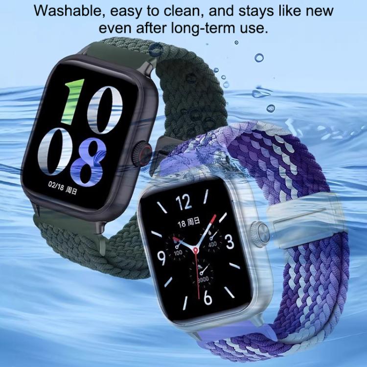For Honor Watch X5 Magnetic Buckle Elastic Nylon Braided Watch Band