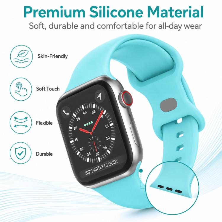 For Apple Watch 38 / 40 / 41 / S11 42mm 5 Pack xDfind Butterfly Buckle Silicone Watch Band
