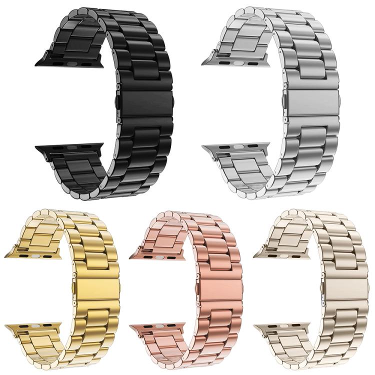 For Apple Watch 38 / 40 / 41 / S11 42mm 5 Pack xDfind Three Beads Fold Buckle Stainless Steel Watch Band