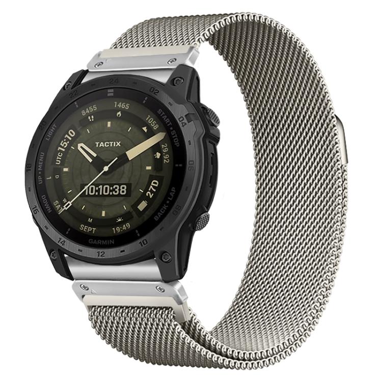 For Garmin 22mm Separate Tactix Milanese Magnetic Stainless Steel Watch Band