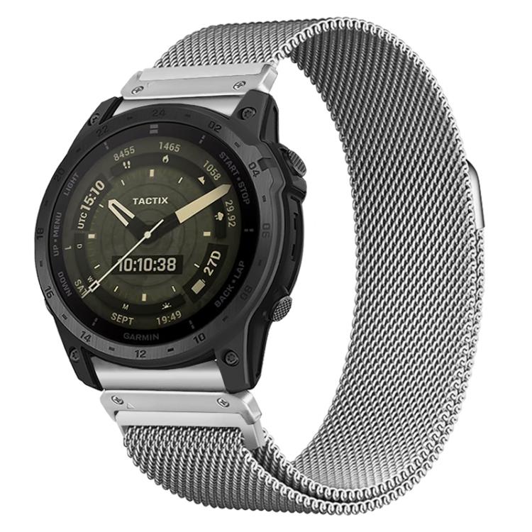 For Garmin 26mm Separate Tactix Milanese Magnetic Stainless Steel Watch Band