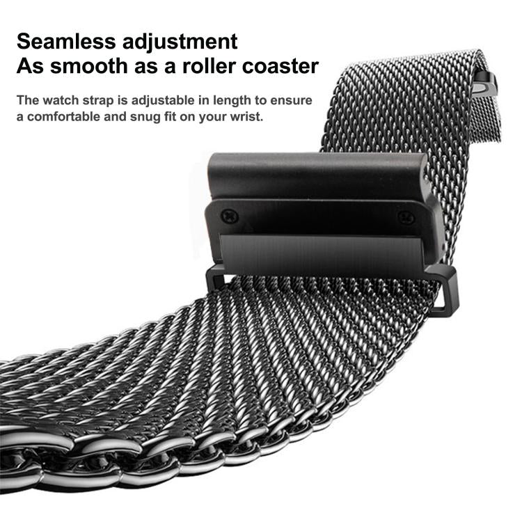 For Garmin 20mm Separate Tactix Milanese Magnetic Stainless Steel Watch Band