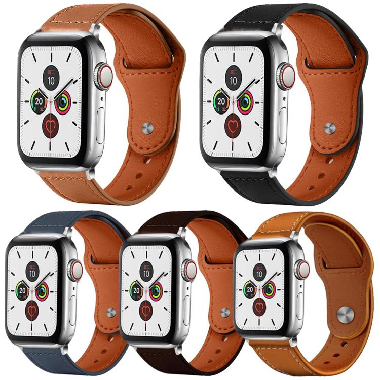For Apple Watch 38 / 40 / 41 / S11 42mm 5 Pack xDfind Rivet Buckle Genuine Leather Watch Band
