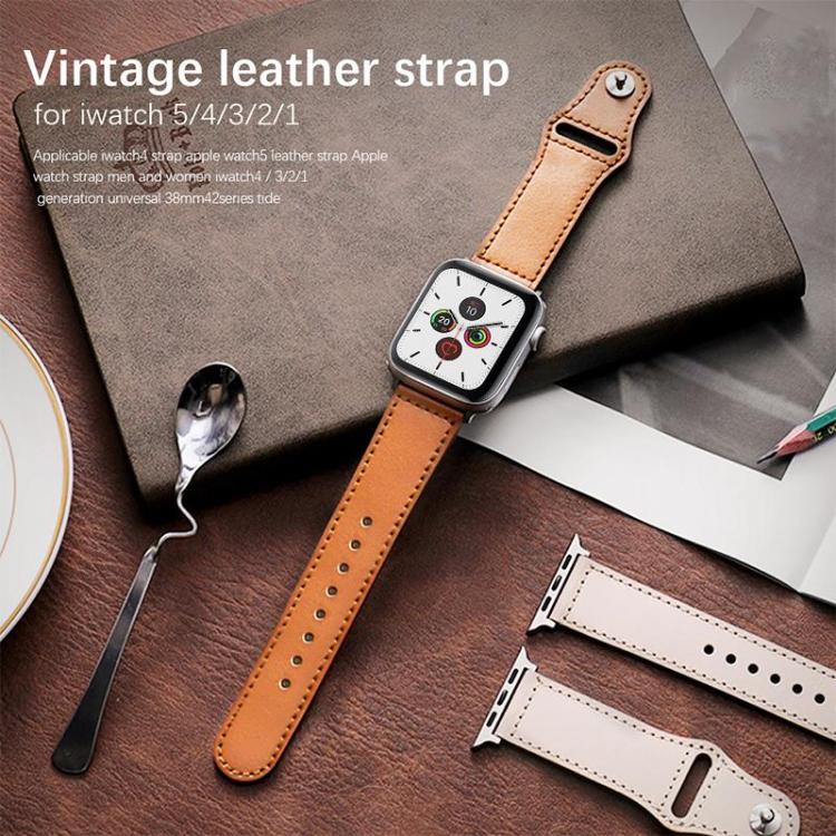For Apple Watch 42 / 44 / 45 / 46 / 49mm 5 Pack xDfind Rivet Buckle Genuine Leather Watch Band