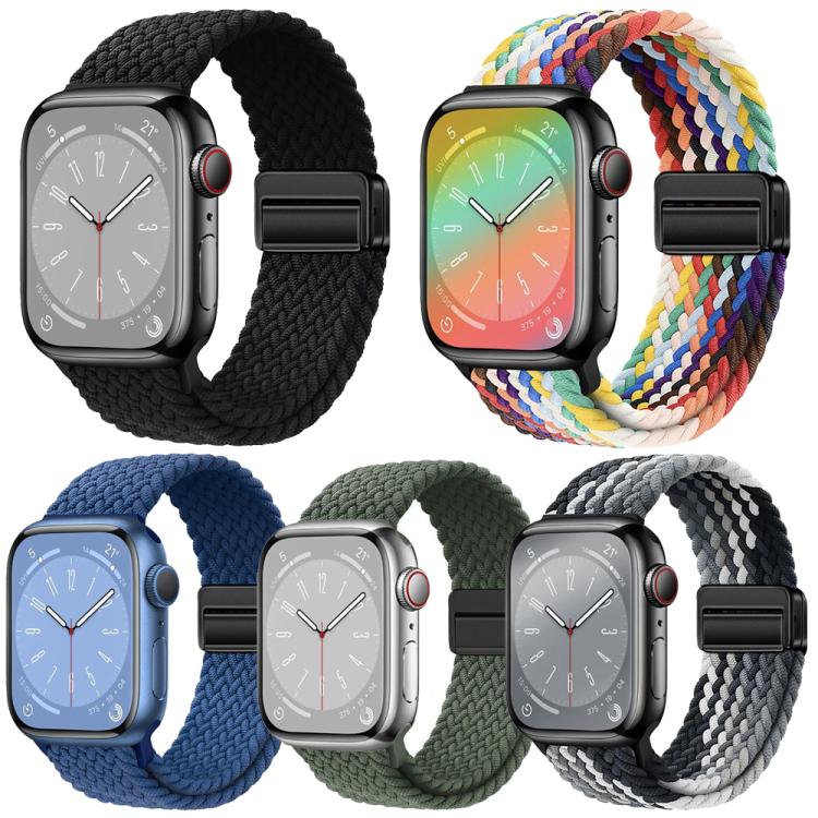 For Apple Watch 42 / 44 / 45 / 46 / 49mm 5 Pack xDfind Magnetic Buckle Loop Woven Watch Band