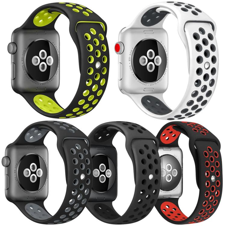 For Apple Watch 38 / 40 / 41 / S11 42mm 5 Pack xDfind Two Color Silicone Sports Watch Band