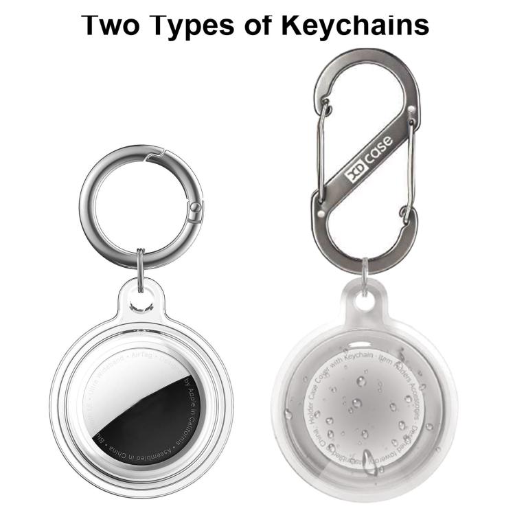For AirTag 2nd Gen / 1st Gen XDcase 2 Pack Full-cover Waterproof TPU Protective Case with Keychain