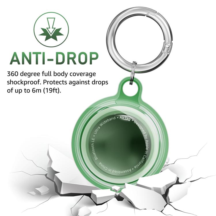 For AirTag 2nd Gen / 1st Gen XDcase 2 Pack Full-cover Waterproof TPU Protective Case with Keychain
