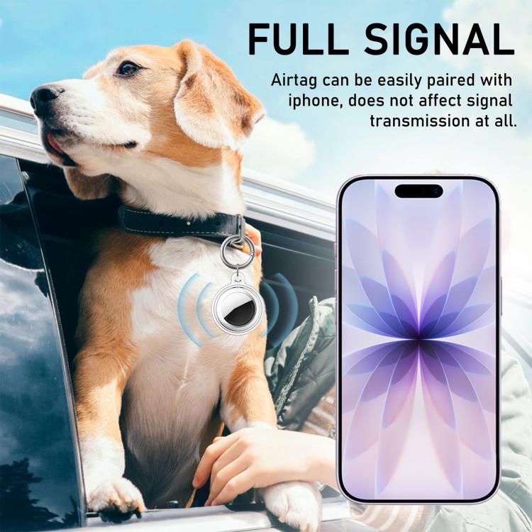 For AirTag 2nd Gen / 1st Gen XDcase 2 Pack Full-cover Waterproof TPU Protective Case with Keychain