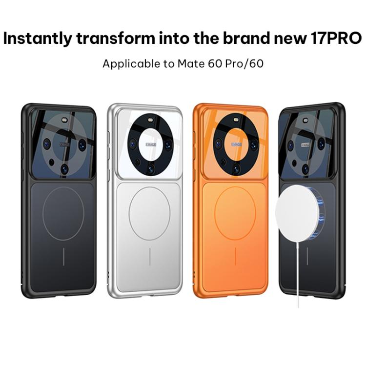 For Huawei Mate 60 Pro GKK Change to 17 Pro Series Frosted Ultra-thin MagSafe Magnetic Phone Case