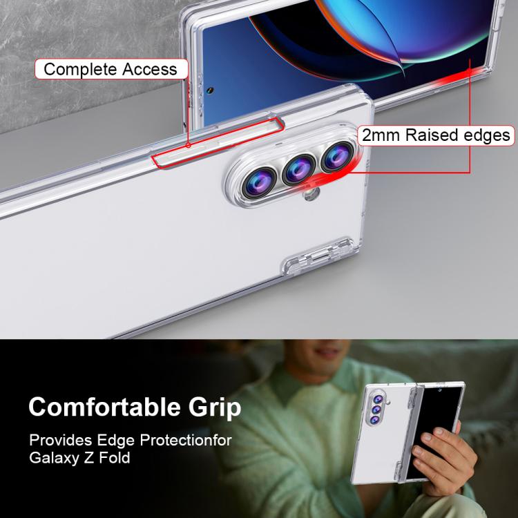 For Samsung Galaxy Z Fold7 5G HD Integrated Screen Protector Folding Phone Case with Hinge