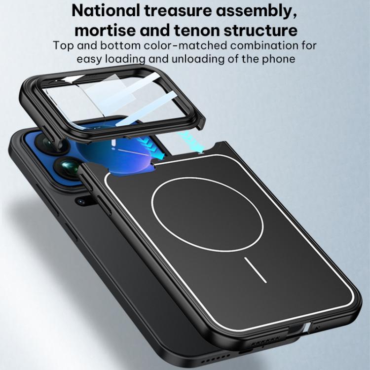 For Xiaomi 17 Pro Max GKK Color Master Splicing MagSafe Magnetic Frame Phone Case