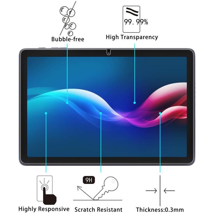 For Raemond K80 / K70 / K50 10.1 inch 25pcs 9H 0.3mm Explosion-proof Tempered Glass Film