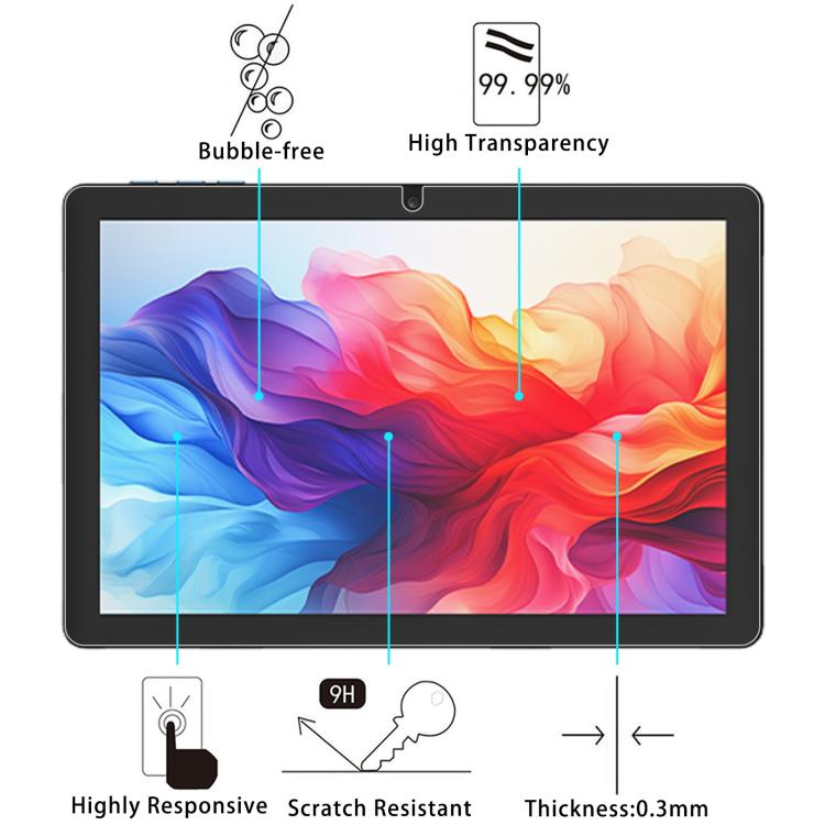 For Tabnerax Utbook 10.1 inch 25pcs 9H 0.3mm Explosion-proof Tempered Glass Film