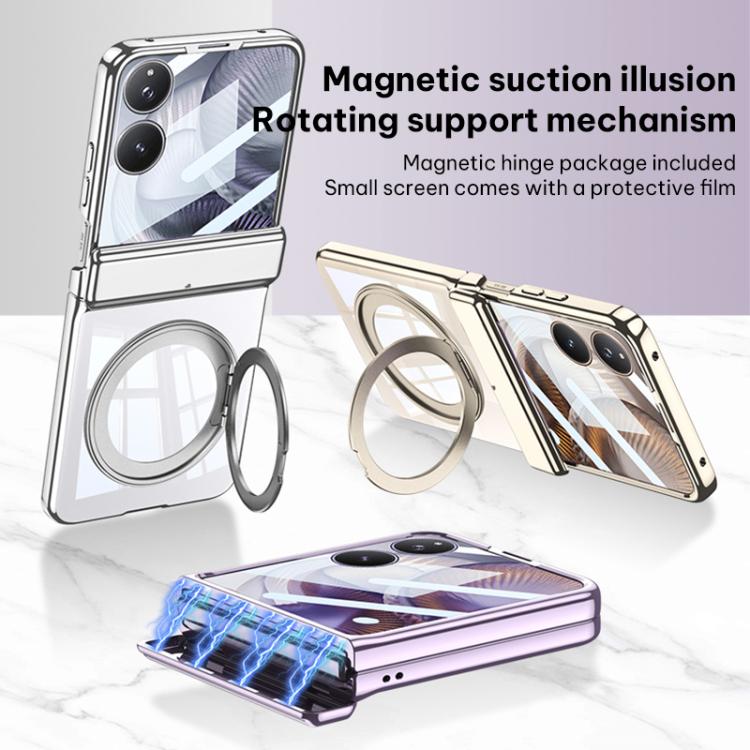 For Xiaomi Mix Flip 2 GKK Folding Magnetic Hinge Phantom Phone Case with Rotating Stand