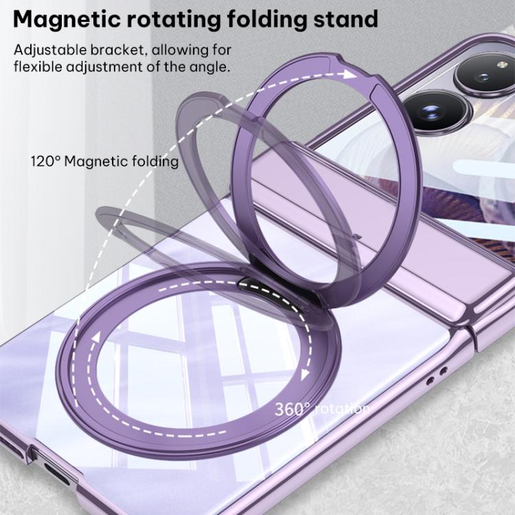 For Xiaomi Mix Flip 2 GKK Folding Magnetic Hinge Phantom Phone Case with Rotating Stand